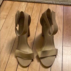 Tan Strappy Heeled Sandals